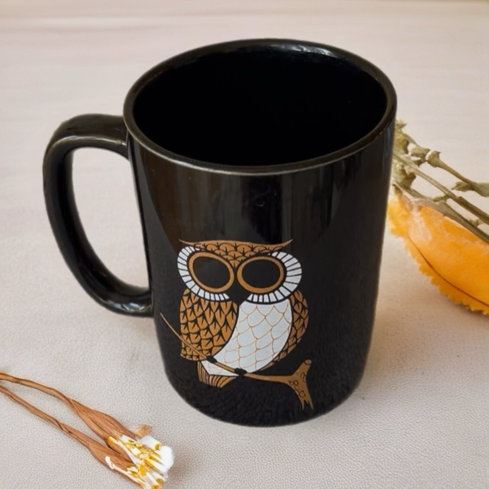 Black Owl Design Mug